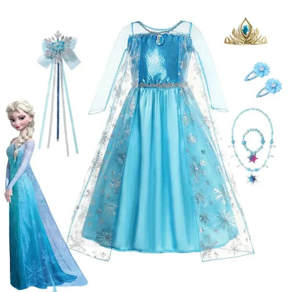 Enchanting Snow Queen Elsa Kids Costume for Magical Adventures - Himpall