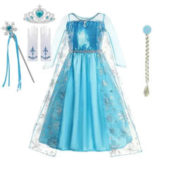 Enchanting Snow Queen Elsa Kids Costume for Magical Adventures - Himpall