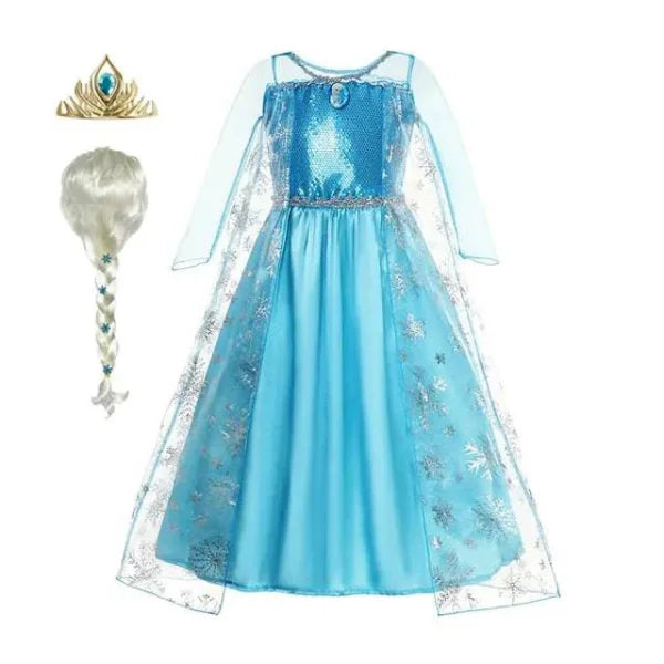 Enchanting Snow Queen Elsa Kids Costume for Magical Adventures - Himpall