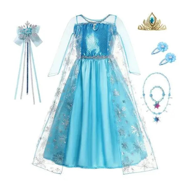 Enchanting Snow Queen Elsa Kids Costume for Magical Adventures - Himpall