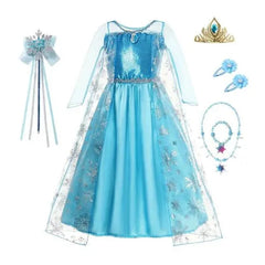 Enchanting Snow Queen Elsa Kids Costume for Magical Adventures - Himpall
