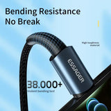 Type C Cable PD100W Fast Charge Aluminium Alloy for Xiaomi MacBook - 100W Black / 2m