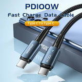 Type C Cable PD100W Fast Charge Aluminium Alloy for Xiaomi MacBook - 100W Black / 2m