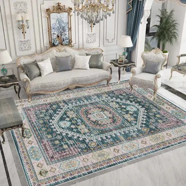 Ethnic Style Carpet for Living Room Home Decoration Bedroom Carpets Large Area Luxury Rug American Hairless Coffee