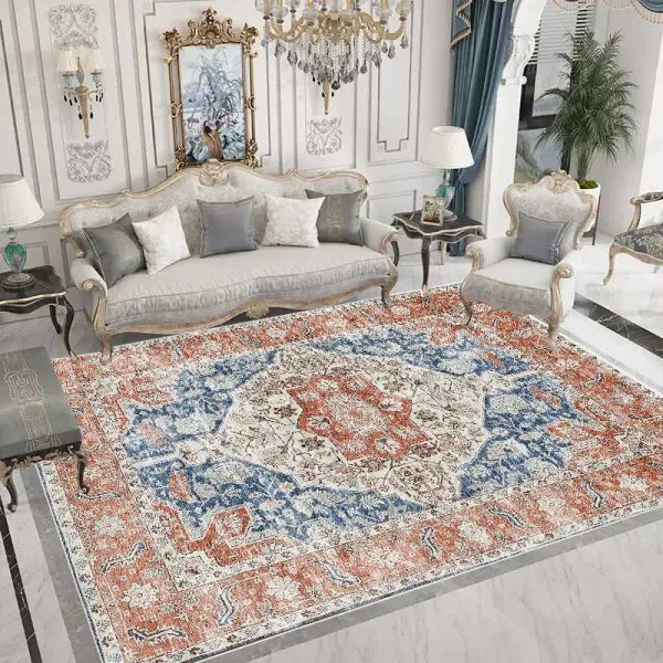Ethnic Style Carpet for Living Room Home Decoration Bedroom Carpets Large Area Luxury Rug American Hairless Coffee