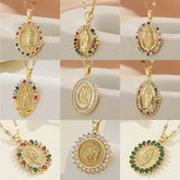 Santa Maria zircon religious fashion necklaces