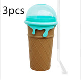 Instant Slushy and Frozen Drink Maker Squeeze Cup - Coffee3PCS / 500ml