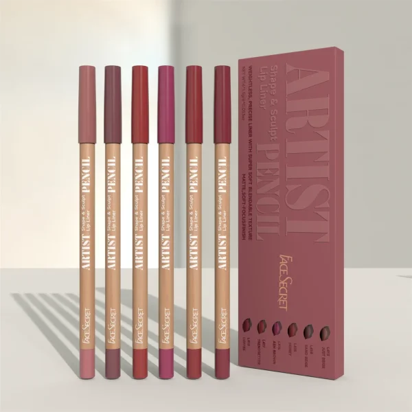 Face Secret Artist Shape Sculpt Lip Liner Pencil Set - Weightless & Blendable Matte Lip Liner - Himpall