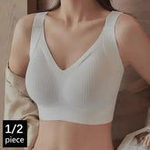 FallSweet 1/2PCS Seamless Push Up Bra for Woman Wireless Bralette Soft Comfortable Breathable Lingerie for Large &