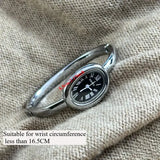 Famous Brand Bracelet Watch with Oval Case and Stainless Steel Strap - SLBK