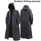 Fashion Black Waterproof Windbreaker Raincoat – Hooded Outdoor Jacket for Men & Women Motorcycle Bicycle Hiking Fishing