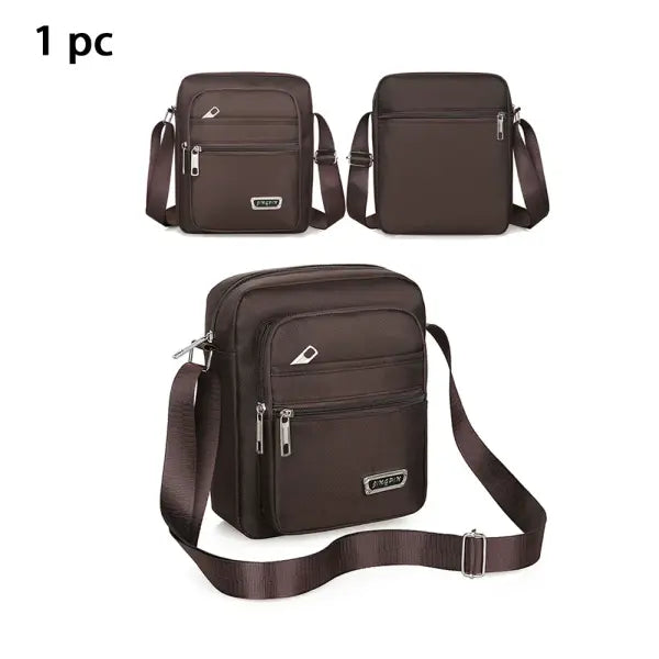 Men’s Casual Crossbody Shoulder Bag and Chest Pack - brown B