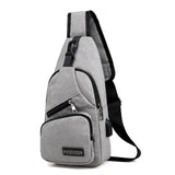 Men’s Casual Crossbody Shoulder Bag and Chest Pack - Grey