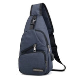 Men’s Casual Crossbody Shoulder Bag and Chest Pack - Navy