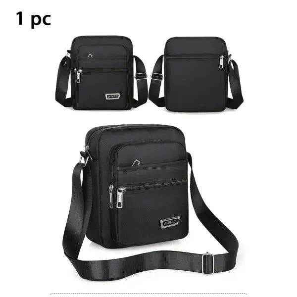 Men’s Casual Crossbody Shoulder Bag and Chest Pack - black B