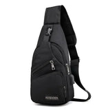 Men’s Casual Crossbody Shoulder Bag and Chest Pack - Black