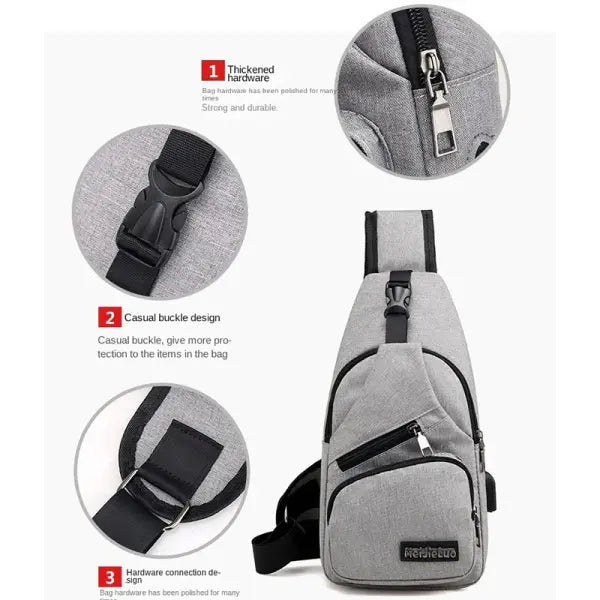 Men’s Casual Crossbody Shoulder Bag and Chest Pack