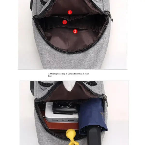 Men’s Casual Crossbody Shoulder Bag and Chest Pack