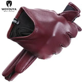 Women’s Leather Winter Gloves – Warm Comfortable Short Mittens