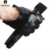 Women’s Leather Winter Gloves – Warm Comfortable Short Mittens - Black / 8.5