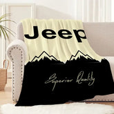 Premium Jeep 4x4 Racing Logo Blanket - Ultra-Soft Plush Throw for Off-Road Fans & Home Decor