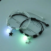 Luminous Star Couple Bracelet Zinc Alloy Charm Adjustable Fashion Jewelry