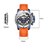 ONOLA Luxury Quartz Sports Watch Silicone Luminous Hands