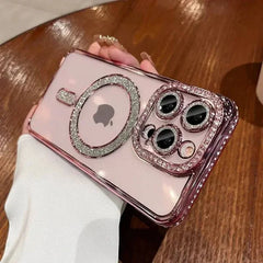 Fashion Phone Case with Glitter Diamond Clear Design for iPhone - Himpall