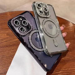 Fashion Phone Case with Glitter Diamond Clear Design for iPhone - Himpall