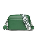Fashion Shoulder Crossbody Small Square Bag Rhombus Embroidered Style - Green - None