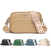 Fashion Shoulder Crossbody Bags With Rhombus Embroidered Wide Shoulder Strap Cute Small Square Bag Women - None