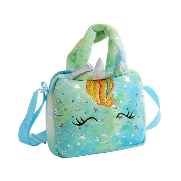 Fashion Sweet Unicorn Handbags for Cute Kid Birthday Gifts - green