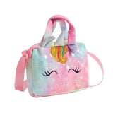 Fashion Sweet Unicorn Handbags for Cute Kid Birthday Gifts - rainbow
