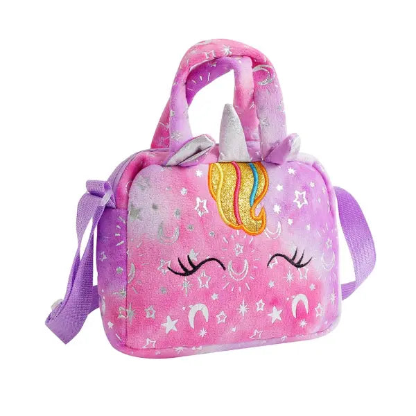 Fashion Sweet Unicorn Handbags for Cute Kid Birthday Gifts - purple