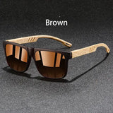 Fashion Vintage Square Frame Sunglasses Men and Women UV400 Eyewear - Brown