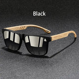 Fashion Vintage Square Frame Sunglasses Men and Women UV400 Eyewear - Black
