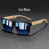 Fashion Vintage Square Frame Sunglasses Men and Women UV400 Eyewear - IceBlue