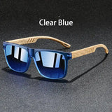 Fashion Vintage Square Frame Sunglasses Men and Women UV400 Eyewear - ClearBlue