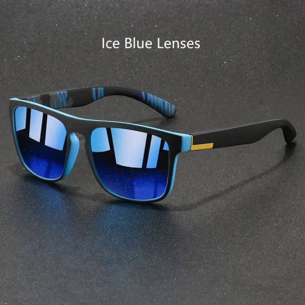 Fashion Vintage Square Sports Sunglasses for Men and Women - IceBlue Lenses