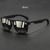 Fashion Vintage Square Sports Sunglasses for Men and Women - Black
