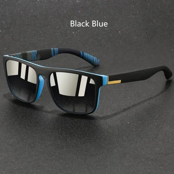 Fashion Vintage Square Sports Sunglasses for Men and Women - BlackBlue