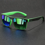 Vintage Square Sports Sunglasses with Ice Blue Fashion Lenses