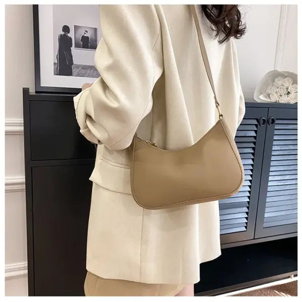 Trendy Solid Color Small Square Shoulder Armpit Bag