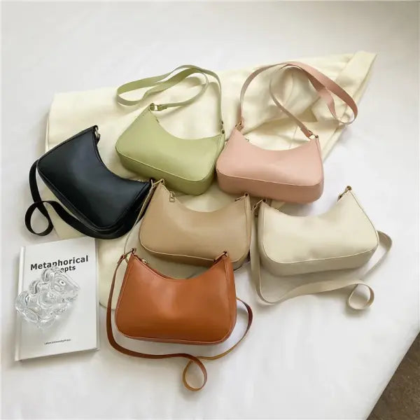Trendy Solid Color Small Square Shoulder Armpit Bag