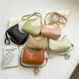 Trendy Solid Color Small Square Shoulder Armpit Bag