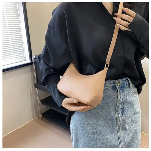 Trendy Solid Color Small Square Shoulder Armpit Bag