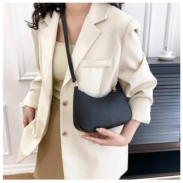 Trendy Solid Color Small Square Shoulder Armpit Bag