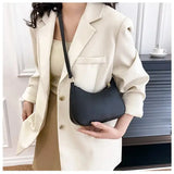 Trendy Solid Color Small Square Shoulder Armpit Bag