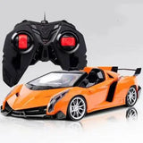 Orange remote-controlled Lamborghini fast RC car for thrilling races