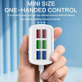 Fast USB Charger 6 in 1 Power Strip Desktop Charging Station Fast Charging 1m Cord USB HUB Adapter Socket for iPhone 16